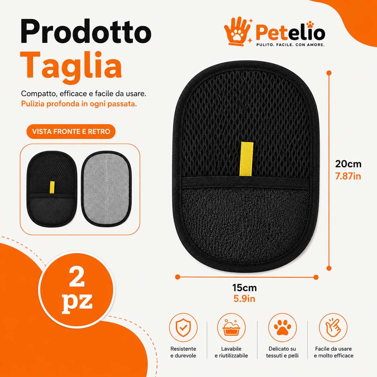 Petelio - Guanti Rimuovi Peli